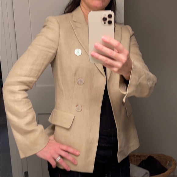 Sportmax Linen double breasted Blazer jacket - Picture 2 of 10